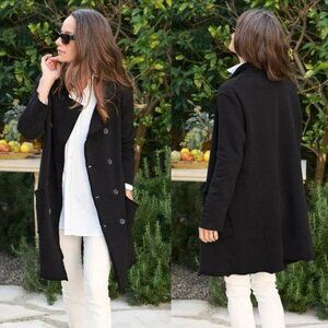 NEW Frank & Eileen Belfast Trench Coat Black Triple Fleece | Size M